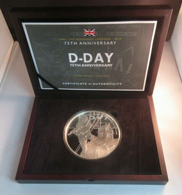 D-Day 75th Anniversary 2019 Silver Proof 10oz Guernsey £50 Coin Box/COA ONLY 175