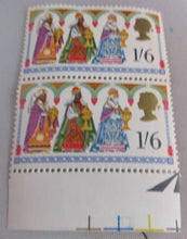 Load image into Gallery viewer, 1969 CHRISTMAS STAMPS X 8 MNH WITH EDGES IN CLEAR FRONTED STAMP HOLDER
