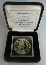 Load image into Gallery viewer, THE MILLIONAIRES COLLECTION COENWULF AD PENNY H-MARKED SILVER PROOF BOX/COA
