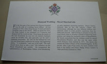 Load image into Gallery viewer, 2007 DIAMOND WEDDING ANNIVERSARY ROYAL MARRIED LIFE BUNC 1 DOLLAR COIN COVER PNC
