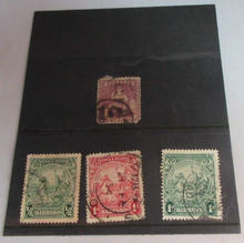 Load image into Gallery viewer, 1876 VICTORIA &amp; 1925 GEORGE V PRE DECIMAL STAMPS 4 X  STAMPS USED &amp; STAMP HOLDER
