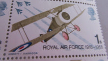 Load image into Gallery viewer, 1918-1968 ROYAL AIR FORCE 1 SHILLING BLOCK OF 10 X STAMPS MNH &amp; STAMP HOLDER
