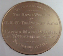 Load image into Gallery viewer, 1973 THE ROYAL WEDDING PRINCESS ANNE &amp; CAPTAIN MARK PHILIPS MEDALLION SET OF TWO
