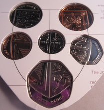 Load image into Gallery viewer, 2017 UK ROYAL SHIELD OF ARMS BUNC DEFINITIVE 6 COIN SET IN SEALED CARD

