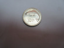 Load image into Gallery viewer, 1993 Ireland EIRE 10 PENCE Coin reverse SALMON obverse Harp BUNC
