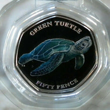 Load image into Gallery viewer, 2019 TURTLES BRITISH INDIAN OCEAN TERRITORY FULL SET 50P COIN PRESENTATION PACK
