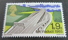 Load image into Gallery viewer, 1968 M4 VIADUCT BRIDGE 1s 9d 6 X STAMPS MNH IN CLEAR FRONTED STAMP HOLDER
