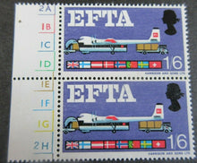 Load image into Gallery viewer, 1967 EFTA SEA FREIGHT PRE DECIMAL 1/6 X 4 &amp; AIR FREIGHT 9d X 2 STAMPS MNH
