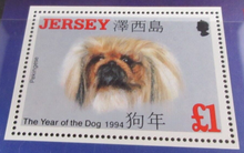 Load image into Gallery viewer, 1994 JERSEY AT HONG KONG EXHIBITION MINISHEET  £1 &amp; CLEAR FRONTED STAMP HOLDER
