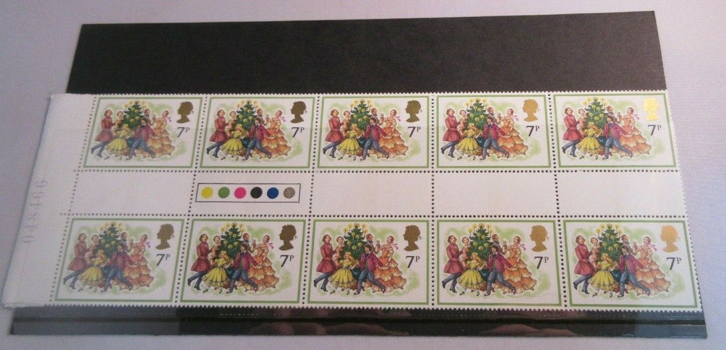 1978 CHRISTMAS SINGING CAROLS 7P GUTTER PAIRS 20 STAMPS MNH WITH TRAFFIC LIGHTS