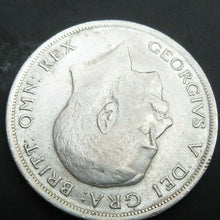 Load image into Gallery viewer, 1918 GEORGE V BARE HEAD FIRST COIN HALF 1/2 CROWN SPINK 4011 CROWNED SHIELD Cc5
