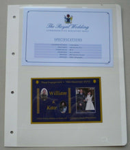 Load image into Gallery viewer, 2011 ROYAL ENGAGEMENT WILLIAM &amp; KATE 16 NOV2010 COOK ISLANDS MINIATURE SHEET MNH
