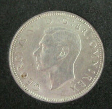 Load image into Gallery viewer, 1938 KING GEORGE VI BARE HEAD .500 SILVER PAIR OF ONE SHILLING COINS BOTH BOXED
