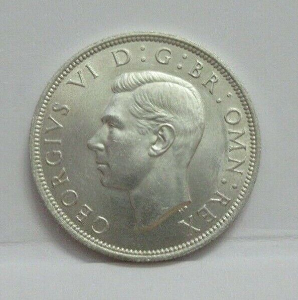 1939 GEORGE VI SILVER HALF CROWN SPINK REF 4080 UNC QUAD CAP BOXED WITH COA A2