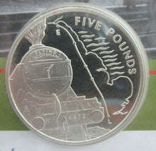 Load image into Gallery viewer, 2004 Jersey Flying Scotsman SILVER PROOF COMMEMORATIVE UK £5 COIN, PNC COA
