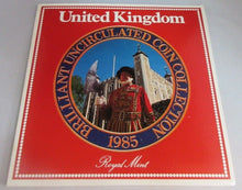 Load image into Gallery viewer, 1985 UK BRILLIANT UNCIRCULATED COIN COLLECTION ROYAL MINT PACK
