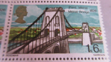 Load image into Gallery viewer, 1968 PORT MENAI BRIDGE 1s 6d 8 X STAMPS MNH IN CLEAR FRONTED STAMP HOLDER
