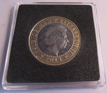 Load image into Gallery viewer, 2013 QEII ROUND TOWER PEEL AA MINT MARK £2 TWO POUND COIN QUAD CAPSULE BOX &amp; COA
