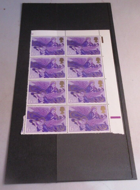 1975 ANGELS WITH HARP & LUTE 6 1/2P 8 X STAMPS MNH WITH STAMP HOLDER