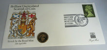 Load image into Gallery viewer, 1984 SCOTTISH £1 COIN COVER, ROYAL MAIL £1 STAMP, POSTMARK PNC
