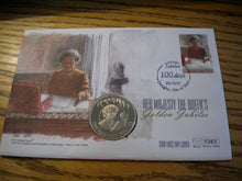 Load image into Gallery viewer, 2002 HM THE QUEEN&#39;S GOLDEN JUBILEE, FALKLAND ISLAND BUNC 50p CROWN COIN PNC
