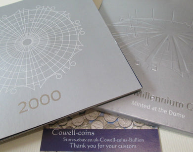 2000 SPECIMEN MILLENNIUM DOME MINTMARK £5 CROWN PACK BUnc MINTED AT THE DOME