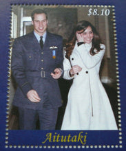 Load image into Gallery viewer, 2011 ROYAL ENGAGEMENT WILLIAM &amp; KATE 16 NOV 2010 AITUTAKI MINIATURE SHEET MNH
