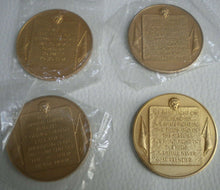 Load image into Gallery viewer, THE CHURCHILL MEDALS 4 GOLD / STERLING SILVER MEDALS 1974 BY JOHN PINCHES COA
