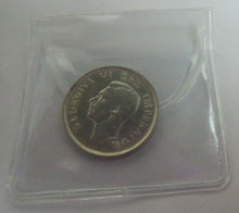 Load image into Gallery viewer, 1941 KING GEORGE VI SOUTH AFRICA 6d COIN UNC .800 SILVER COIN IN CLEAR FLIP
