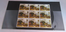 Load image into Gallery viewer, 1968 CONSTABLE 1821 HARRISON 1/9 9 X STAMPS MNH WITH CLEAR FRONTED STAMP HOLDER
