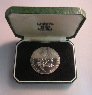 The National Trust Long Service Silver Medal engraved A.E Cridland in Box