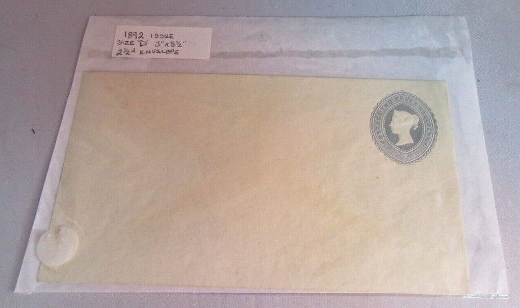QUEEN VICTORIA TWO PENCE HALF PENNY EMBOSSED ENVELOPE UNUSED MINT CONDITION