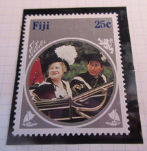 Load image into Gallery viewer, 1985 HMQE QUEEN MOTHER 85th ANNIV COLLECTION FIJI STAMPS ALBUM SHEET
