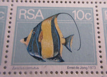 Load image into Gallery viewer, 1973 ZANCLUS CORNTUS ERNST DE JONG RSA 10c BLOCK OF 6 STAMPS MNH
