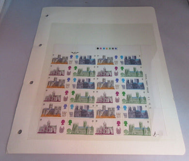 1969 CATHEDRALS 5d 24 STAMPS MNH WITH TRAFFIC LIGHTS &CLEAR FRONTED FOLDER SHEET