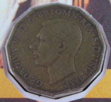 Load image into Gallery viewer, 1937-1997 KING GEORGE VI CORONATION DIAMOND JUBILEE BUNC 3 PENCE COIN COVER PNC
