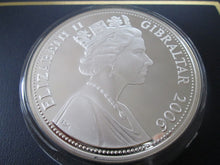 Load image into Gallery viewer, 2006 SILVER PROOF GIBRALTAR £10 CROWN COIN THE QUEENS 80th BIRTHDAY PORTRAITS
