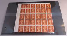 Load image into Gallery viewer, 1968 MACHIN DEFINITIVE HALF SHEET 1/2d 120 X STAMPS MNH &amp; STAMP HOLDER
