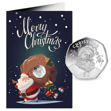 Load image into Gallery viewer, 2017 Gibraltar Festive Santa 50p Coin - Cupro Nickel Diamond Finish in Card 4
