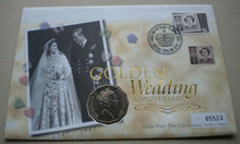 Load image into Gallery viewer, 1997 GOLDEN WEDDING ANNIVERSARY 50C ROYAL AUSTRALIA MINT COIN COVER PNC &amp; INFO
