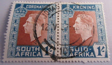 Load image into Gallery viewer, SOUTH AFRICA CORONATION A BEAUTIFUL SET OF STAMPS WITH CLEAR FRONT STAMP HOLDER
