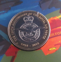 Load image into Gallery viewer, RAF 100 Centenary Badge 2018 UK BUnc £2 Symbol of the Skies in Royal Mint Pack
