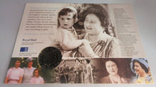 Load image into Gallery viewer, 1900-2002 HM QUEEN ELIZABETH THE QUEEN MOTHER A LIFE REMEMBERED BUNC £5 COIN PNC
