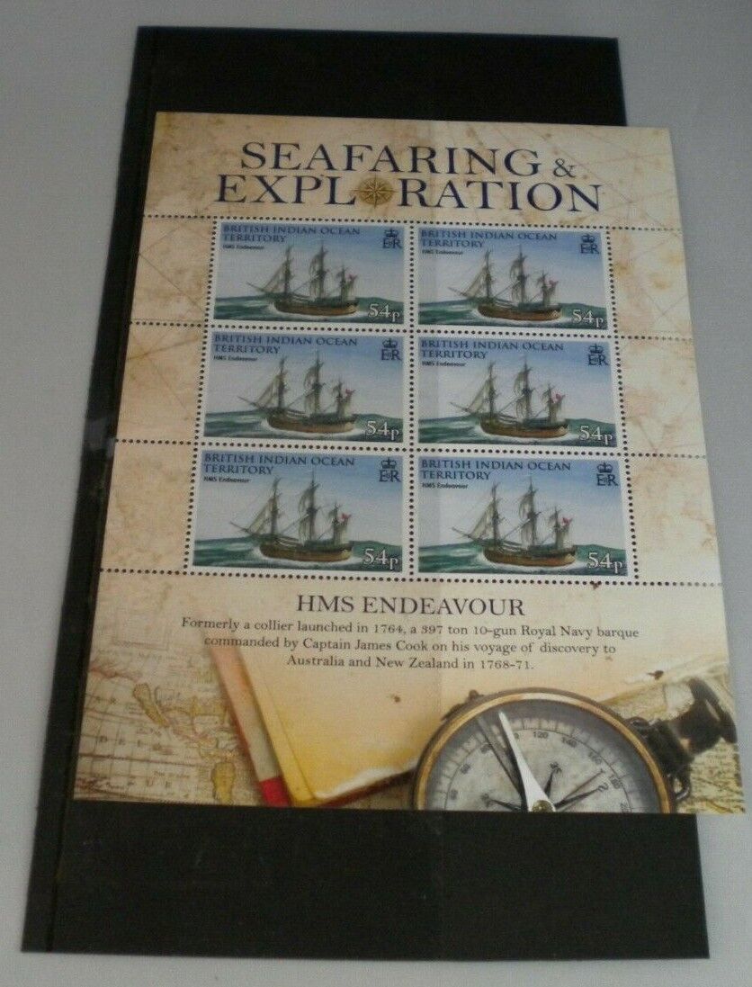 HMS ENDEAVOUR SEAFARING & EXPLORATION BRITISH INDIAN OCEAN TERRITORY STAMPS MNH