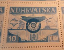 Load image into Gallery viewer, 1949 Independent Croatia Government in Exile 75th Ann.of UPU Mint MNH StampS BL1
