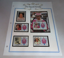 Load image into Gallery viewer, 1986 QUEEN ELIZABETH II 60TH BIRTHDAY MONTSERRAT STAMPS &amp; ALBUM SHEET
