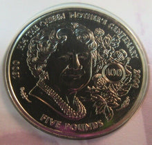 Load image into Gallery viewer, 1900-2002  HM QUEEN ELIZABETH THE QUEEN MOTHER MEMORIAL BUNC £5 COINCOVER PNC
