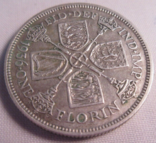 Load image into Gallery viewer, 1936 KING GEORGE V .500 FLORIN TWO SHILLINGS IN PROTECTIVE CLEAR FLIP
