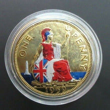 Load image into Gallery viewer, GEORGE VI COINAGE GOLD EDITION MULTI LISTING GOLD PLATED COINS ENAMELED
