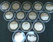 Load image into Gallery viewer, ISLE OF MAN IOM CHRISTMAS SILVER PROOF 50P VARIOUS YEARS POBJOY MINT BOX/COA Cc1
